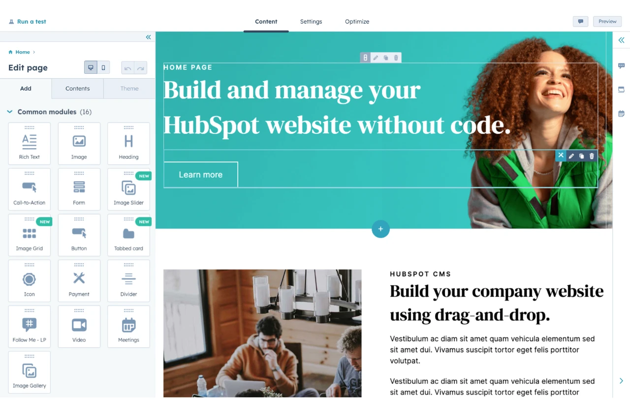 custom website en